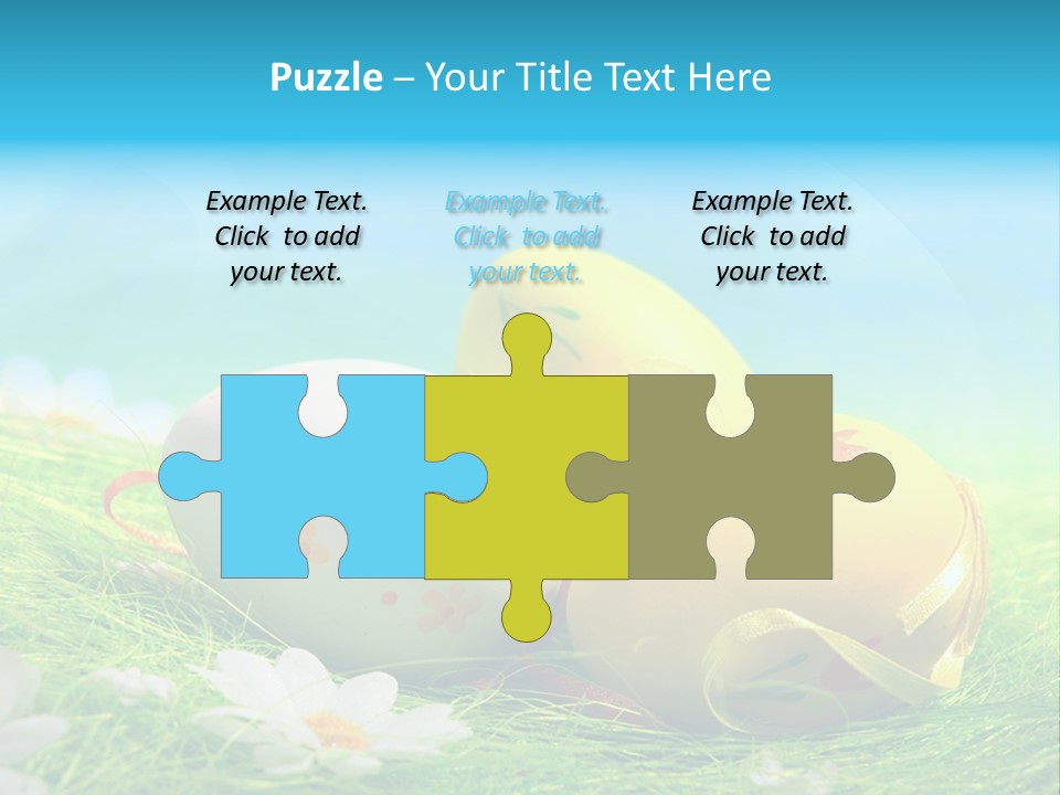 Blue Cute Easter PowerPoint Template