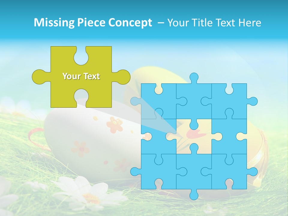 Blue Cute Easter PowerPoint Template