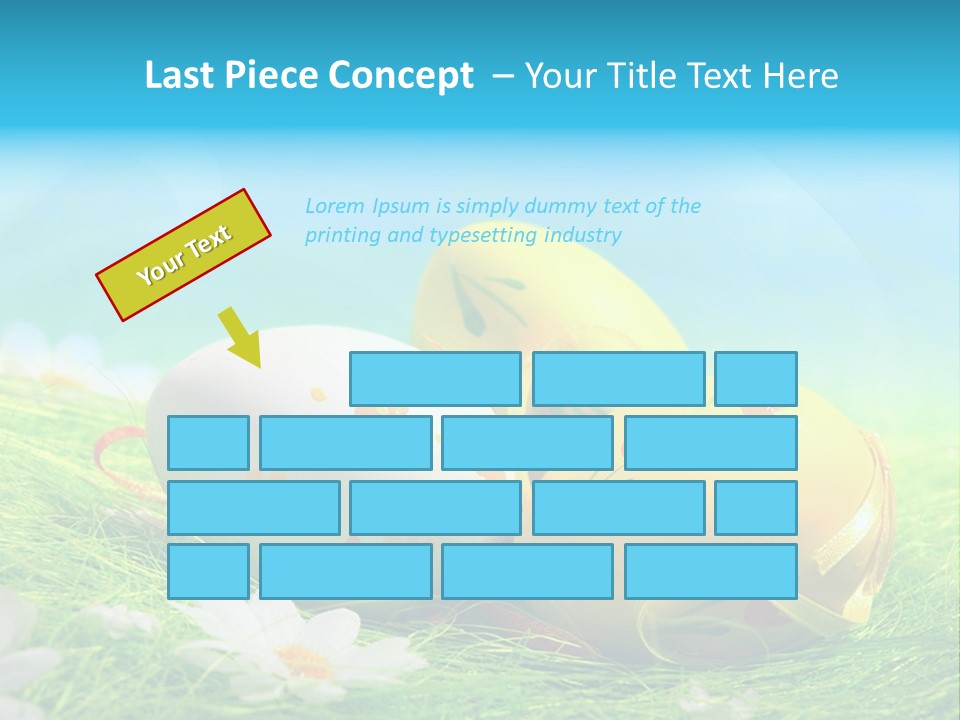 Blue Cute Easter PowerPoint Template