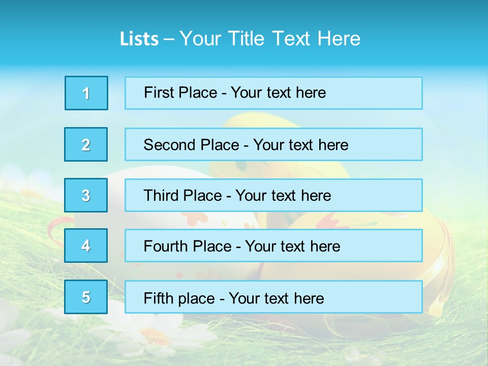 Blue Cute Easter PowerPoint Template