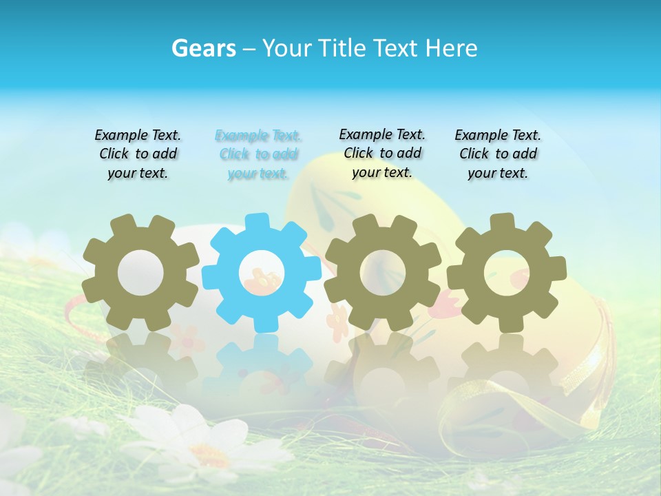 Blue Cute Easter PowerPoint Template