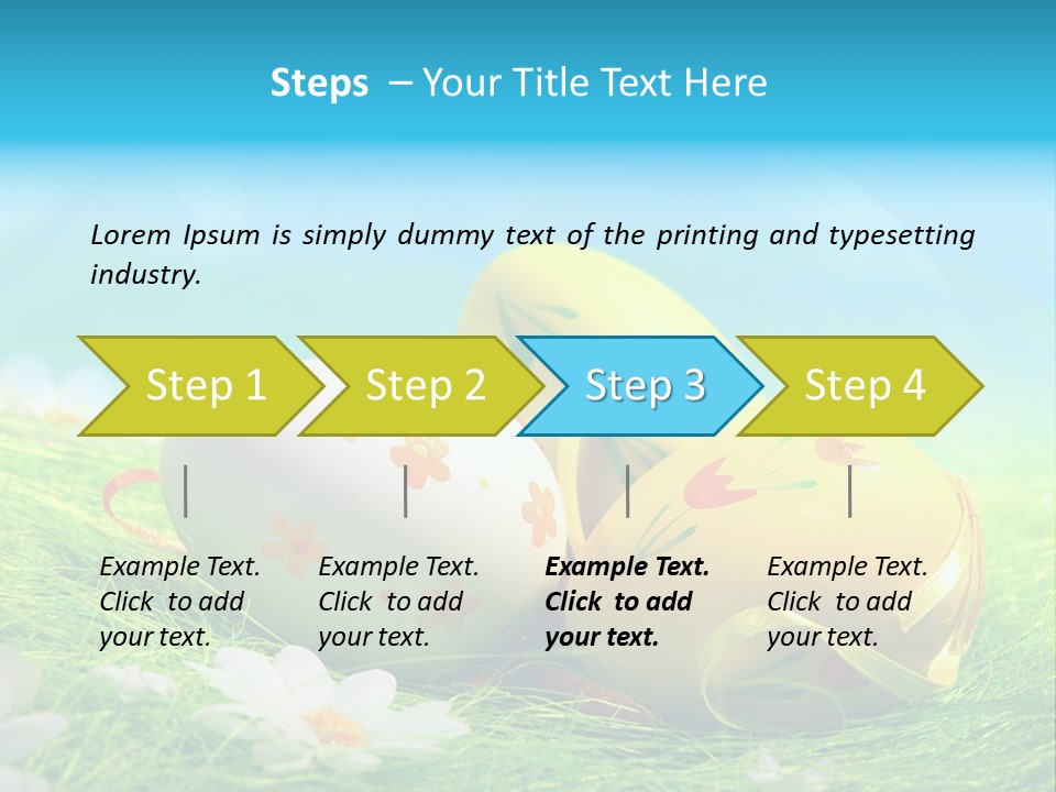 Blue Cute Easter PowerPoint Template