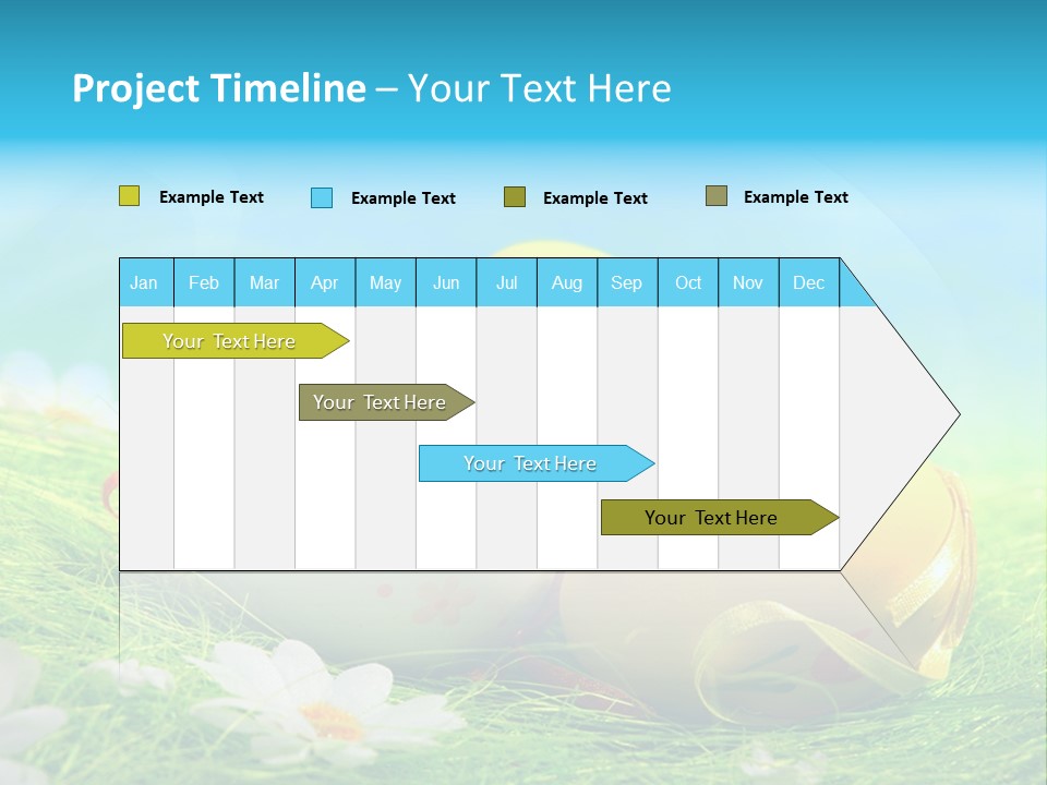 Blue Cute Easter PowerPoint Template