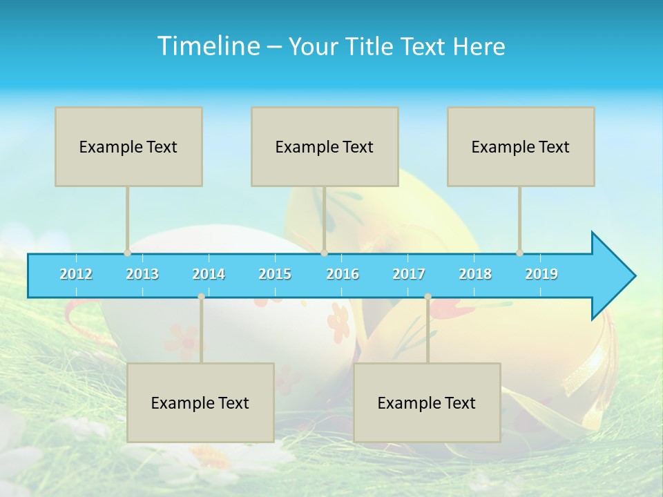 Blue Cute Easter PowerPoint Template