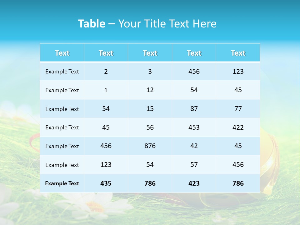 Blue Cute Easter PowerPoint Template