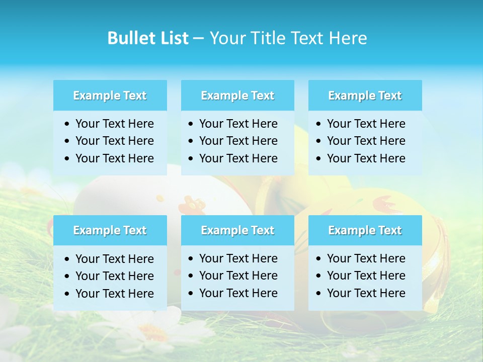 Blue Cute Easter PowerPoint Template