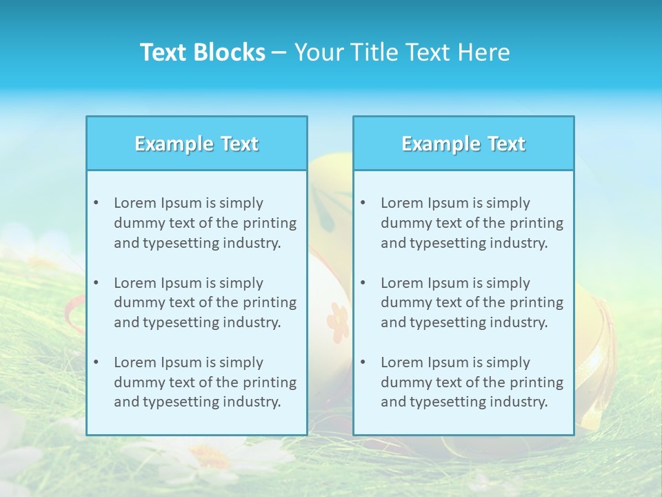 Blue Cute Easter PowerPoint Template