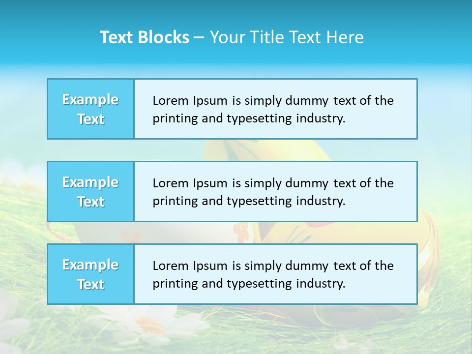 Blue Cute Easter PowerPoint Template