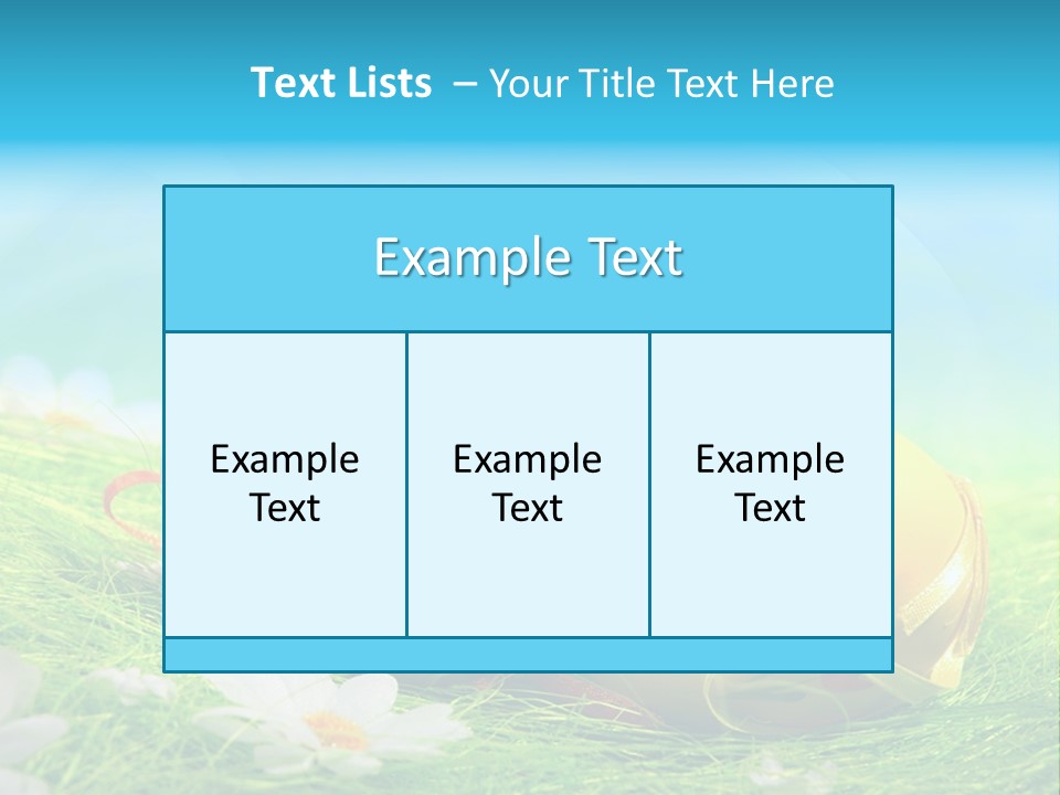 Blue Cute Easter PowerPoint Template