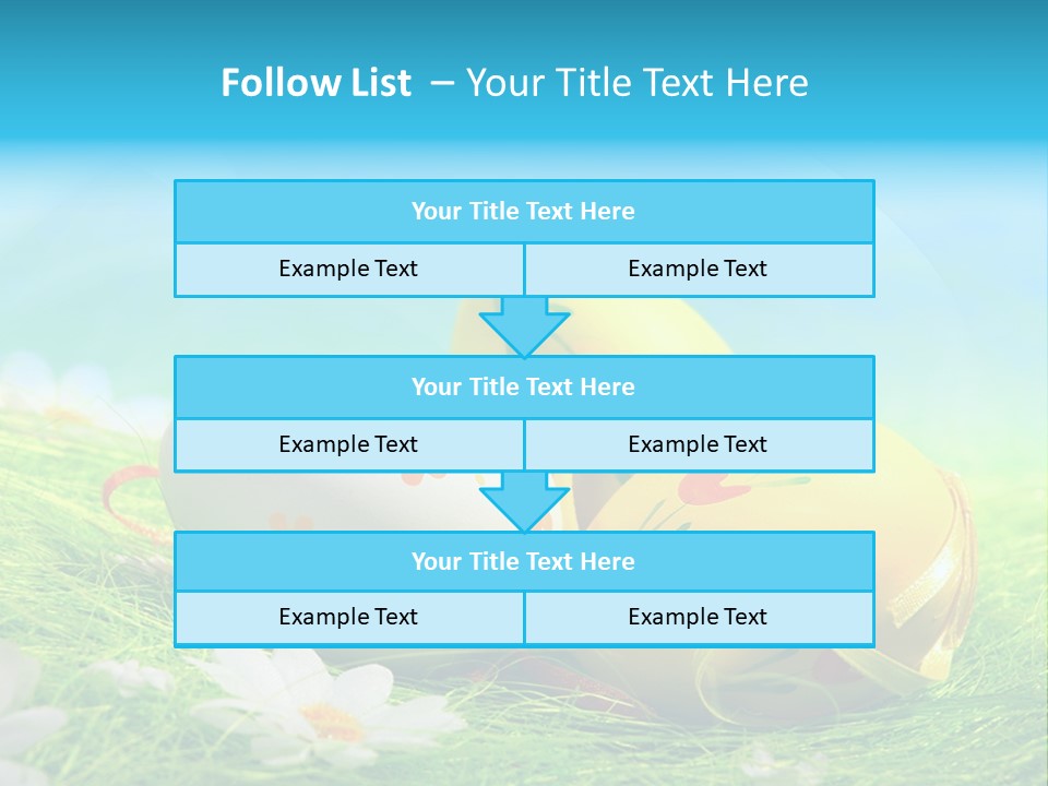 Blue Cute Easter PowerPoint Template