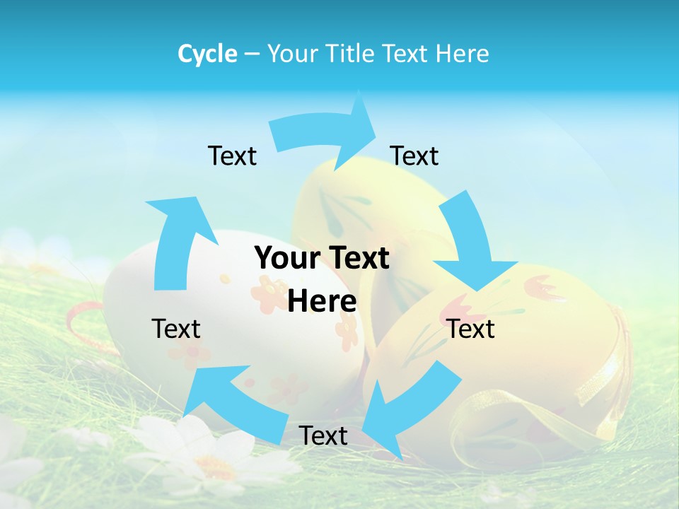 Blue Cute Easter PowerPoint Template