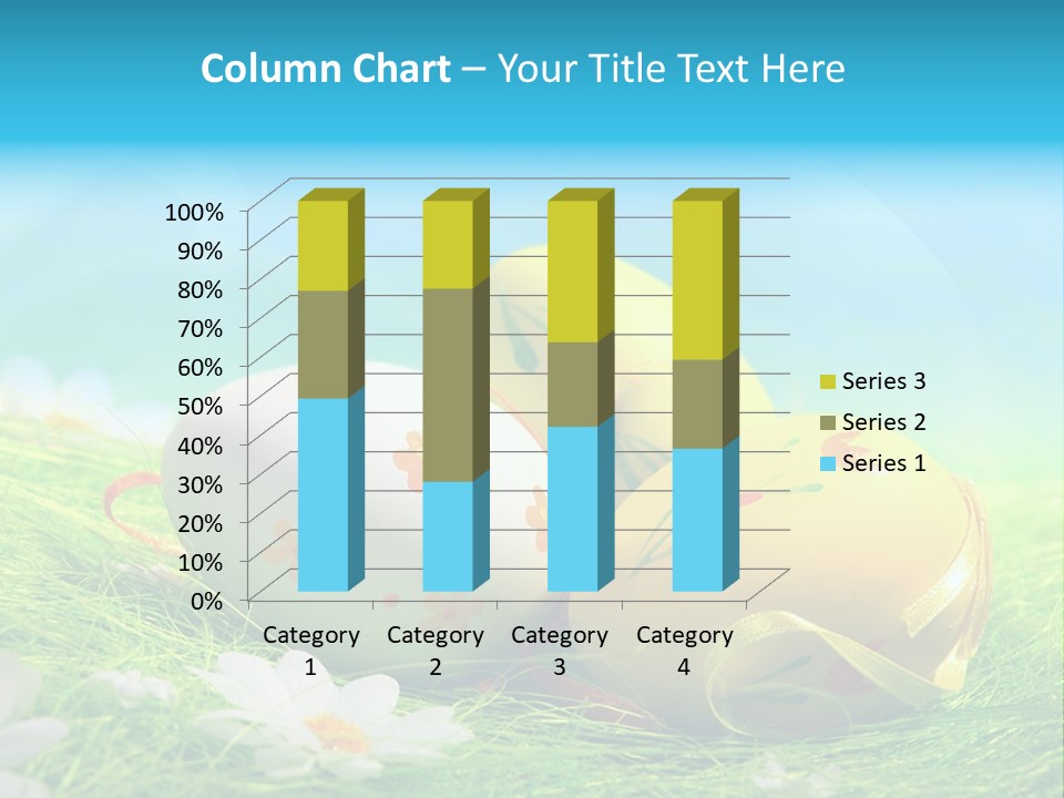 Blue Cute Easter PowerPoint Template