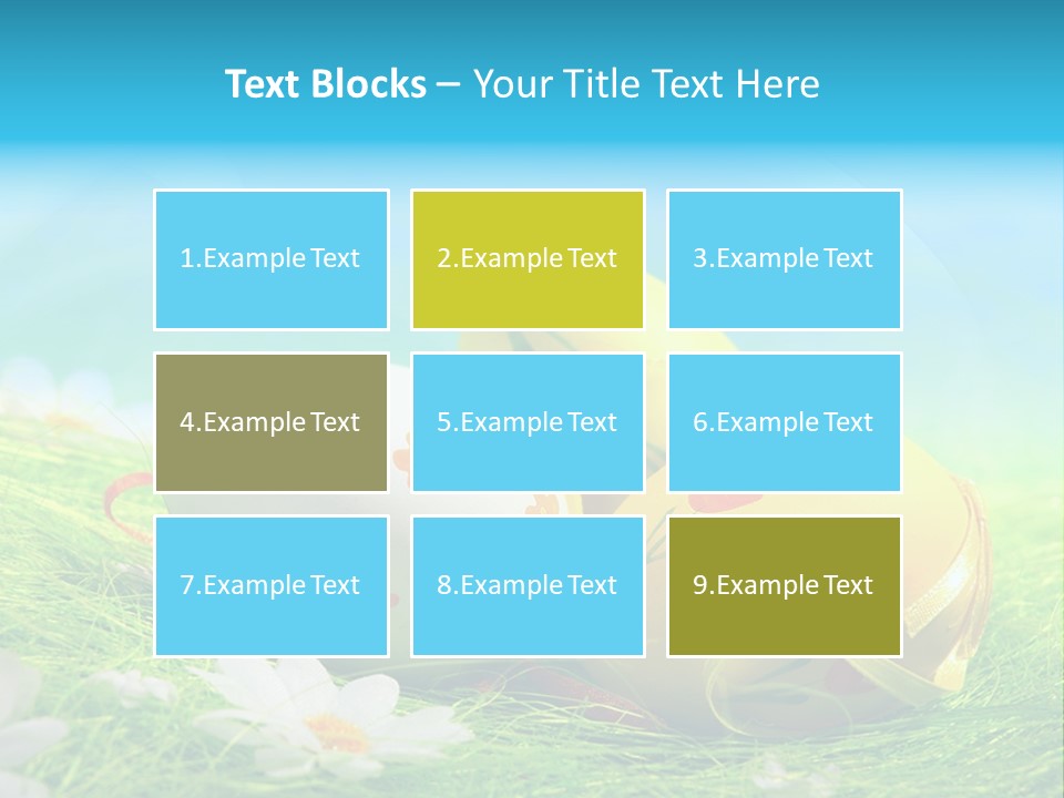 Blue Cute Easter PowerPoint Template