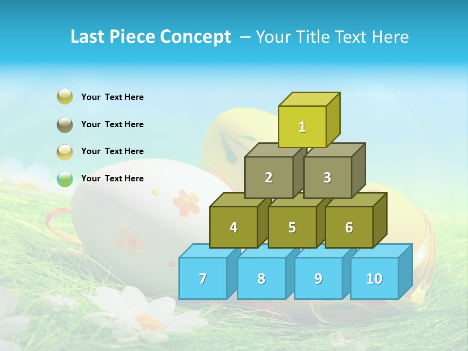 Blue Cute Easter PowerPoint Template