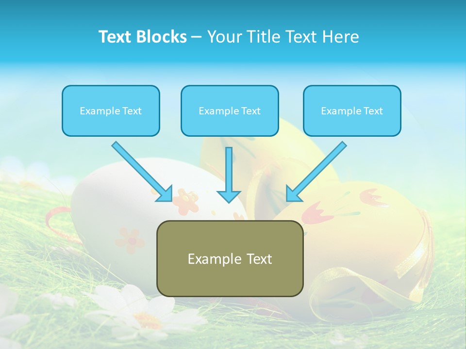 Blue Cute Easter PowerPoint Template