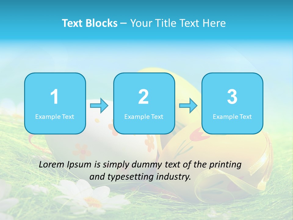 Blue Cute Easter PowerPoint Template