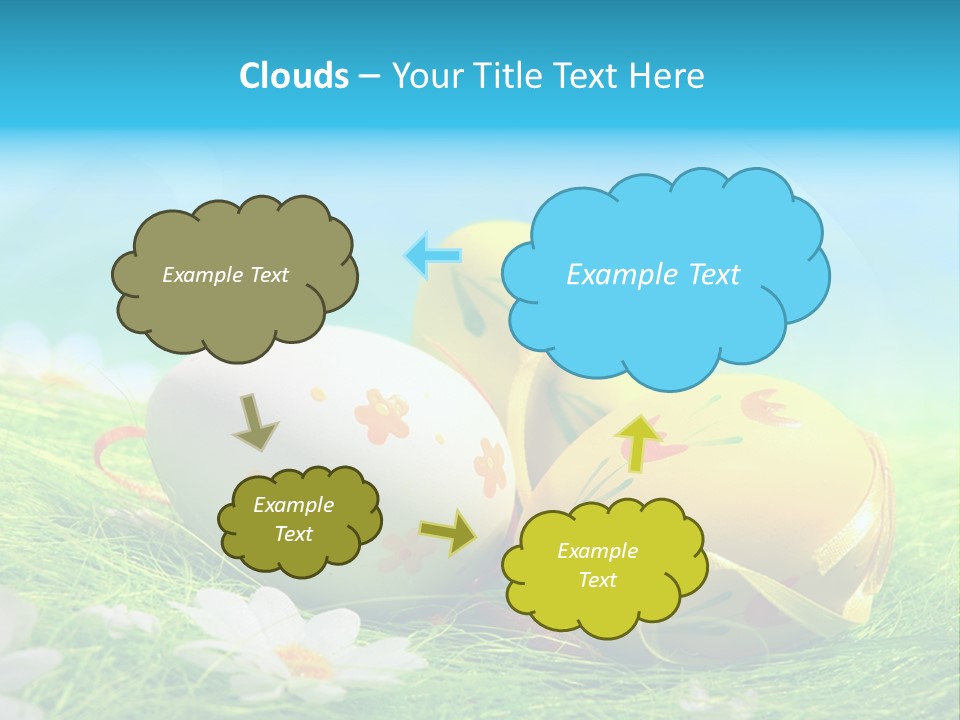 Blue Cute Easter PowerPoint Template