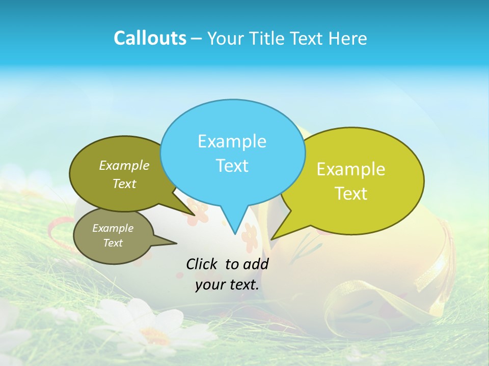 Blue Cute Easter PowerPoint Template