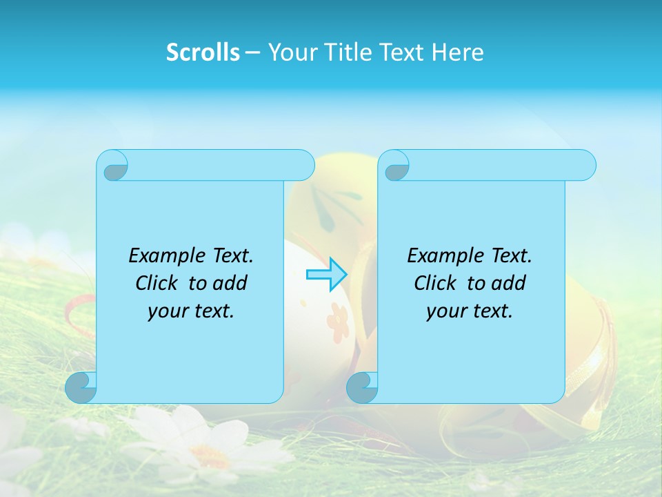 Blue Cute Easter PowerPoint Template