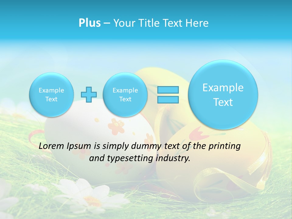 Blue Cute Easter PowerPoint Template