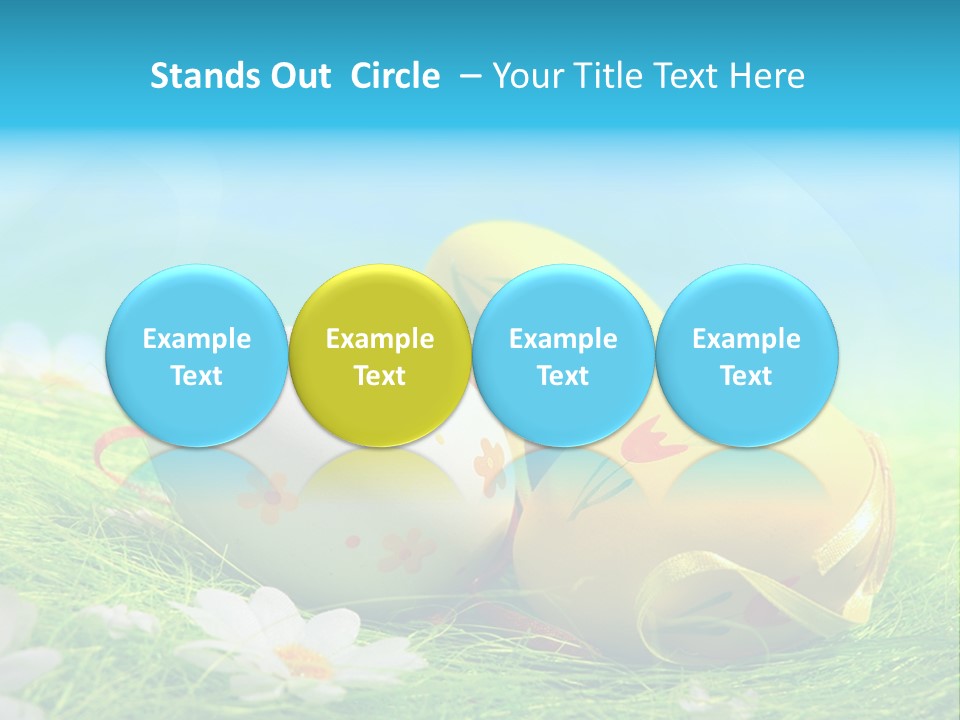 Blue Cute Easter PowerPoint Template