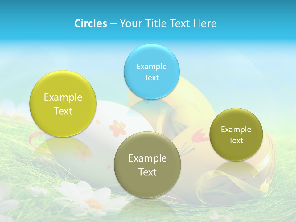 Blue Cute Easter PowerPoint Template