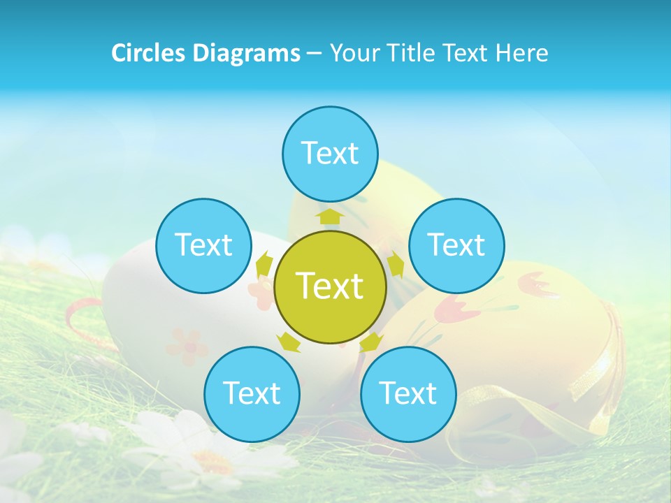 Blue Cute Easter PowerPoint Template