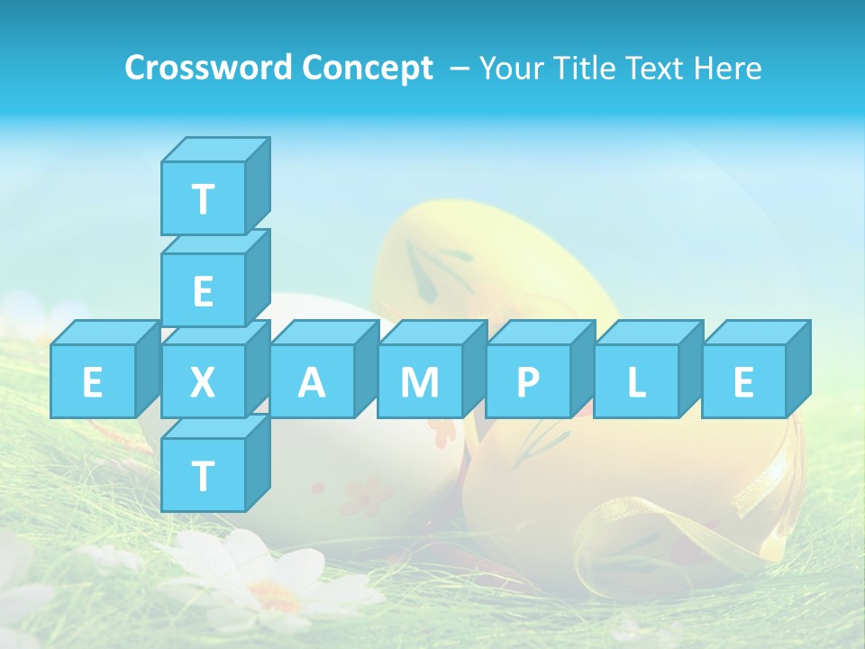 Blue Cute Easter PowerPoint Template