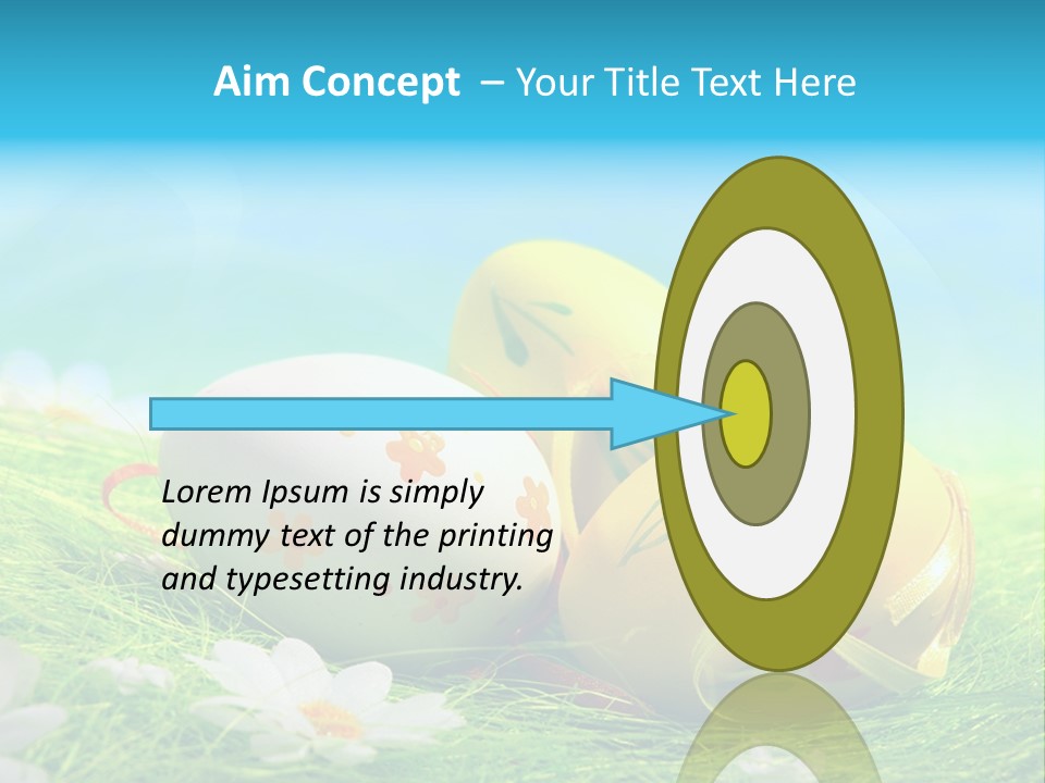 Blue Cute Easter PowerPoint Template