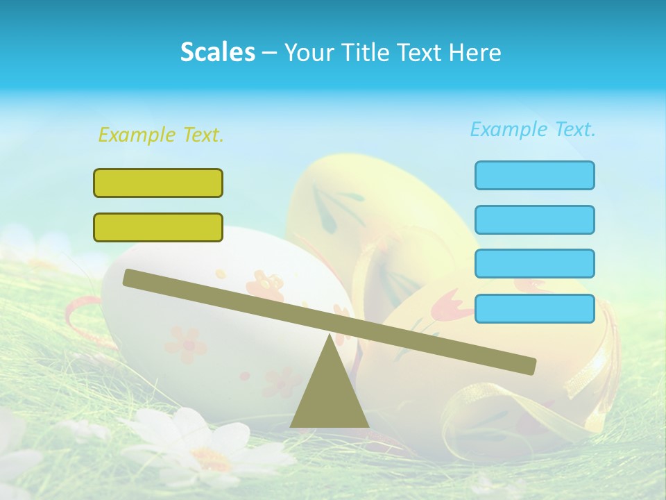 Blue Cute Easter PowerPoint Template