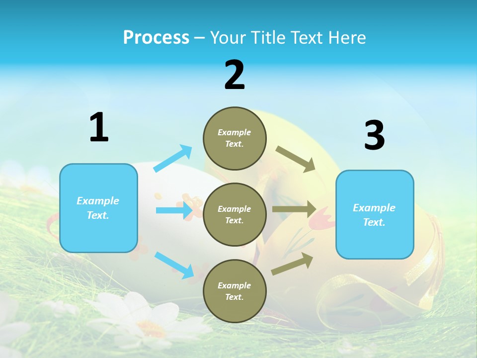 Blue Cute Easter PowerPoint Template