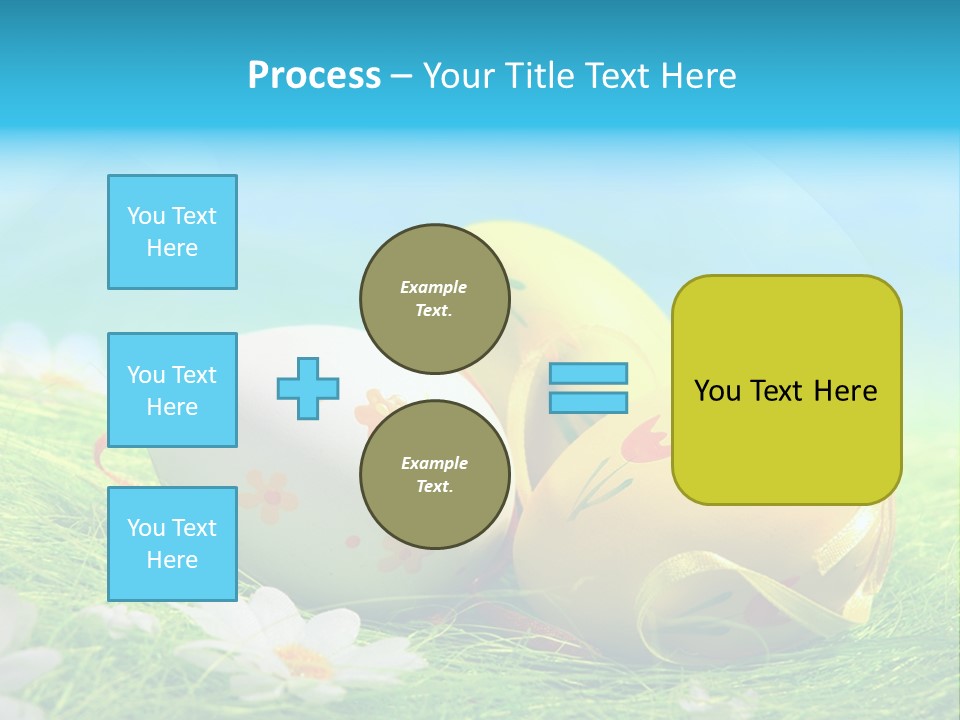 Blue Cute Easter PowerPoint Template