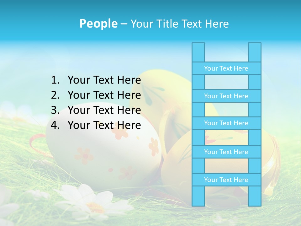Blue Cute Easter PowerPoint Template