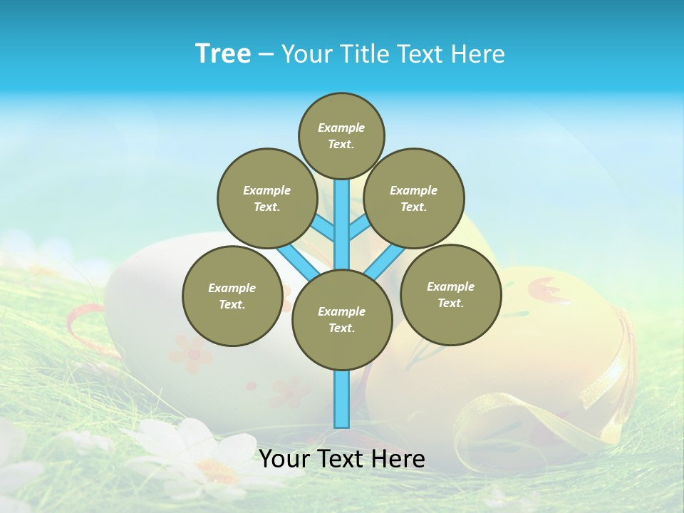 Blue Cute Easter PowerPoint Template