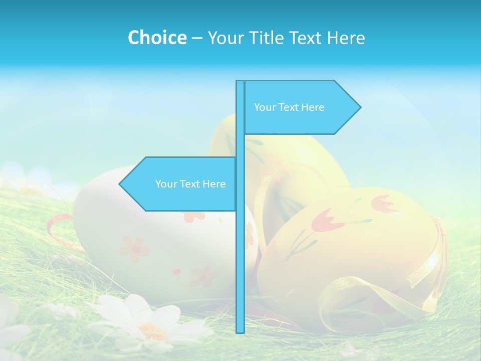 Blue Cute Easter PowerPoint Template