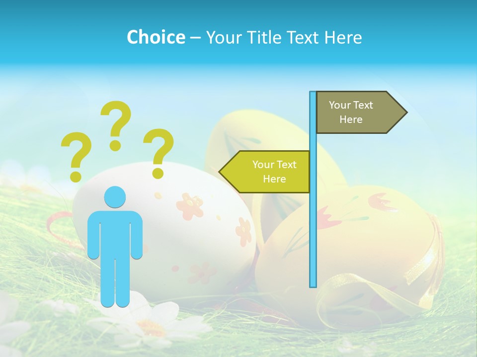 Blue Cute Easter PowerPoint Template
