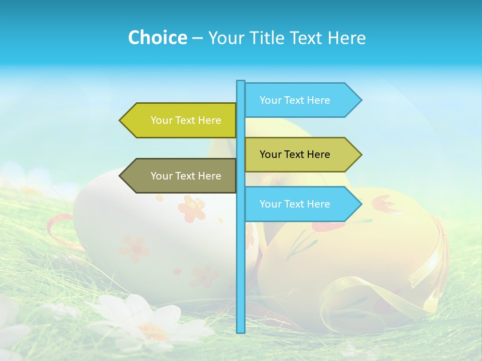 Blue Cute Easter PowerPoint Template