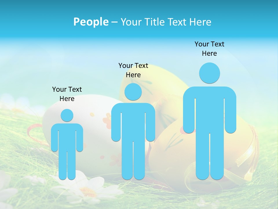 Blue Cute Easter PowerPoint Template