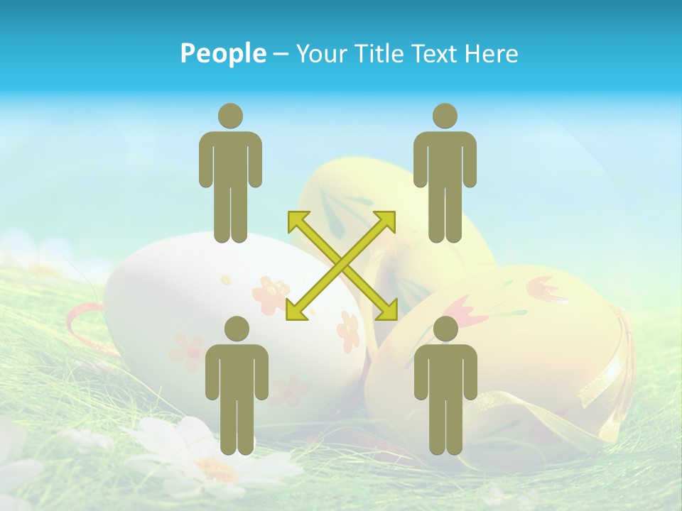 Blue Cute Easter PowerPoint Template