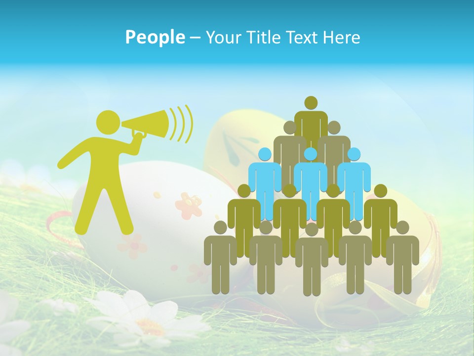 Blue Cute Easter PowerPoint Template