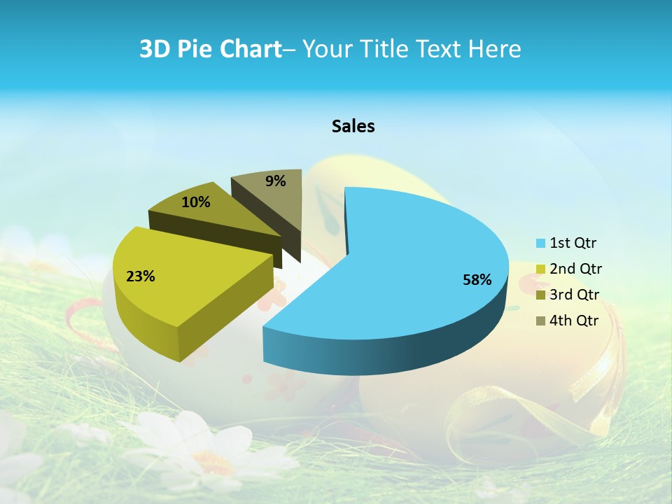 Blue Cute Easter PowerPoint Template