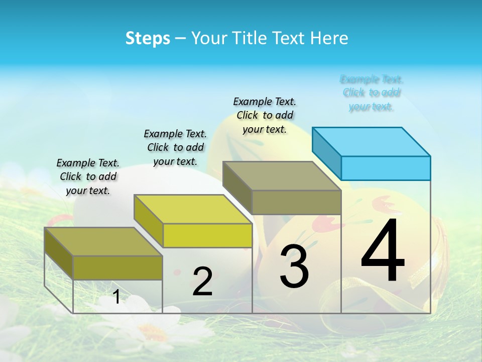 Blue Cute Easter PowerPoint Template