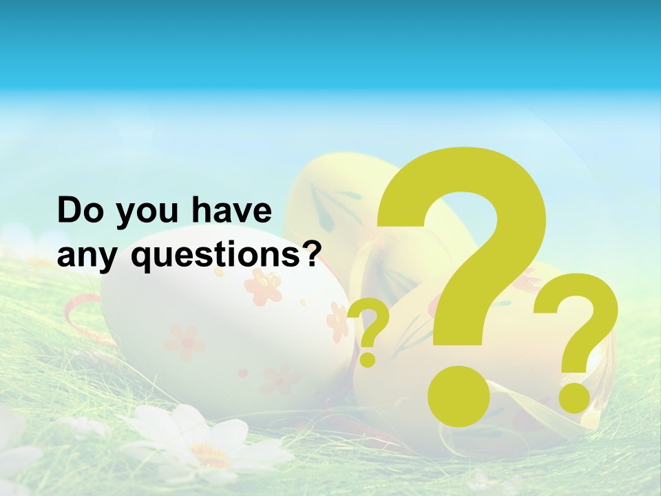 Blue Cute Easter PowerPoint Template