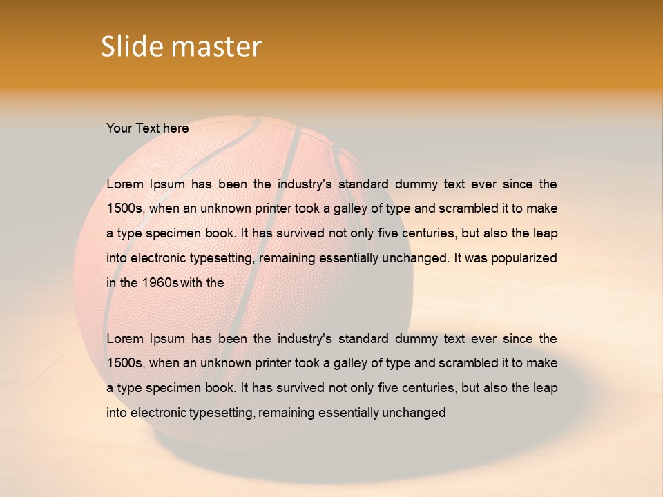 Ball Floor Spotlight PowerPoint Template