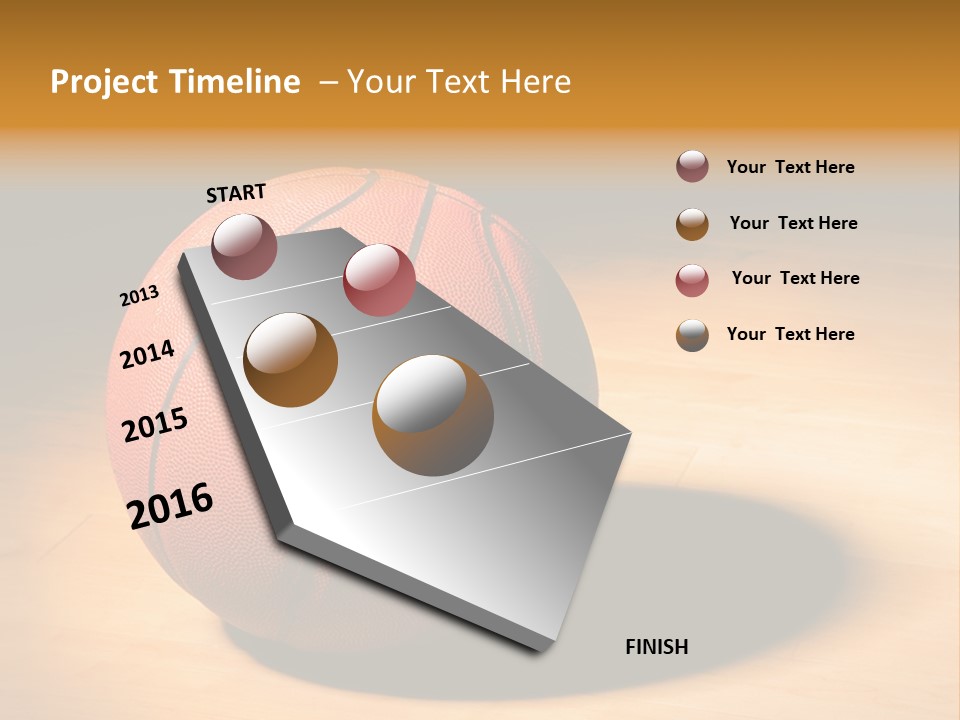 Ball Floor Spotlight PowerPoint Template
