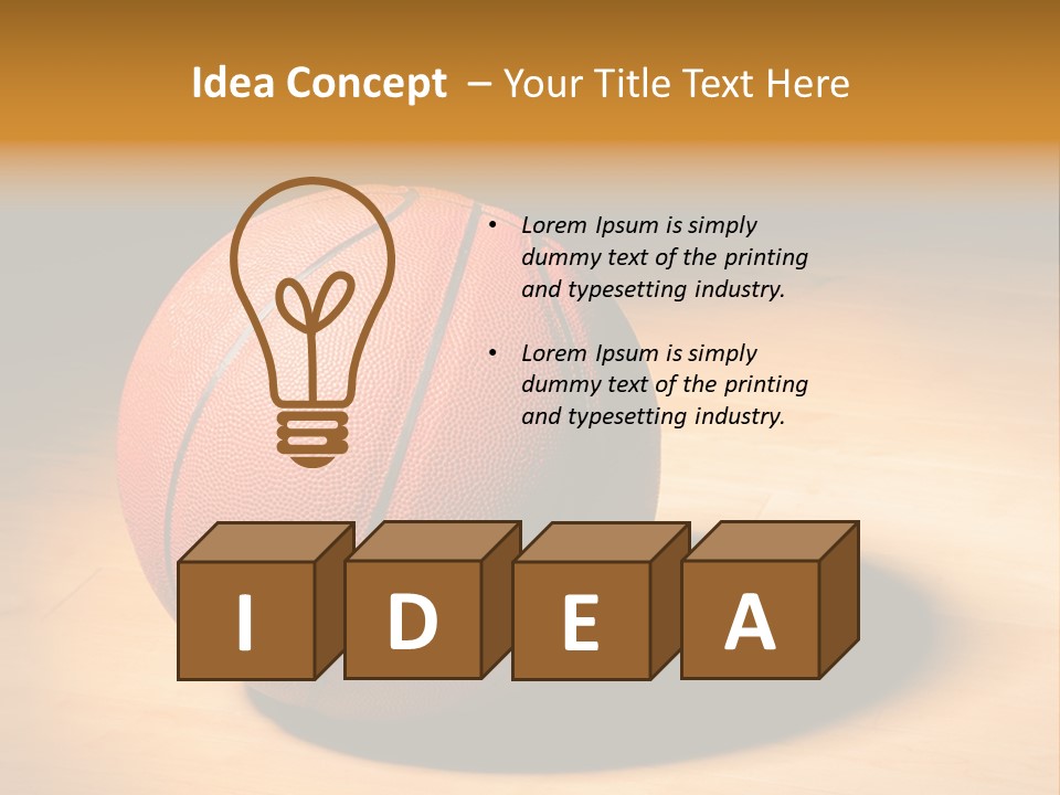 Ball Floor Spotlight PowerPoint Template