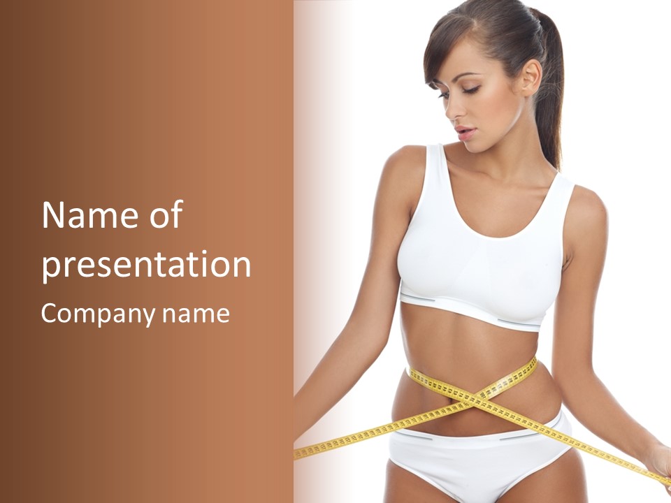 Energy Diet Figure PowerPoint Template