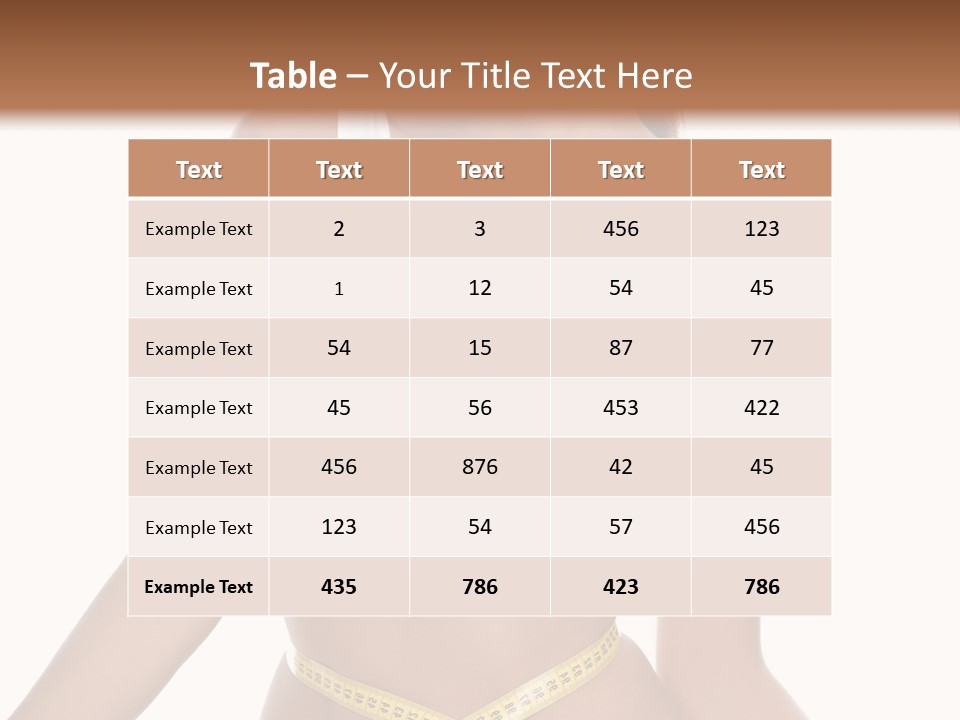 Energy Diet Figure PowerPoint Template