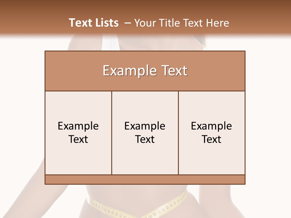 Energy Diet Figure PowerPoint Template