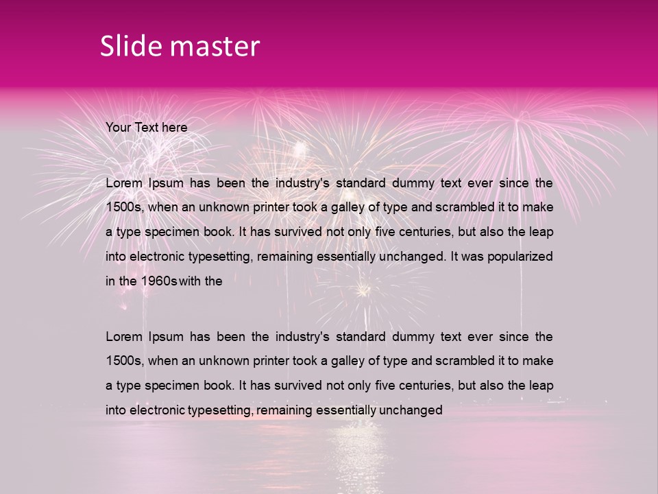 Independence Rockets Reflections PowerPoint Template